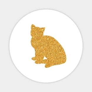 Gliter golden cat Magnet